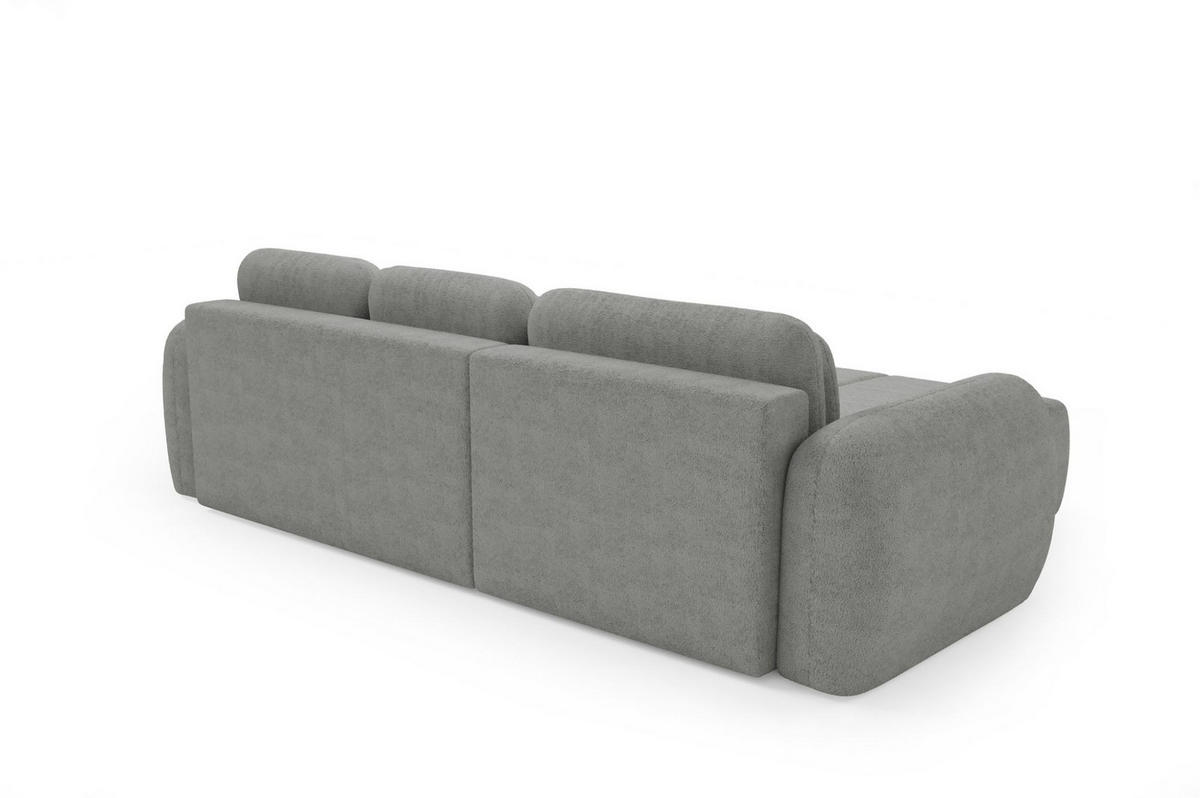 ECKSOFA Caria Mit Schlaffunktion - Grau, Holzwerkstoff/Textil (304/190cm) - Fun Möbel