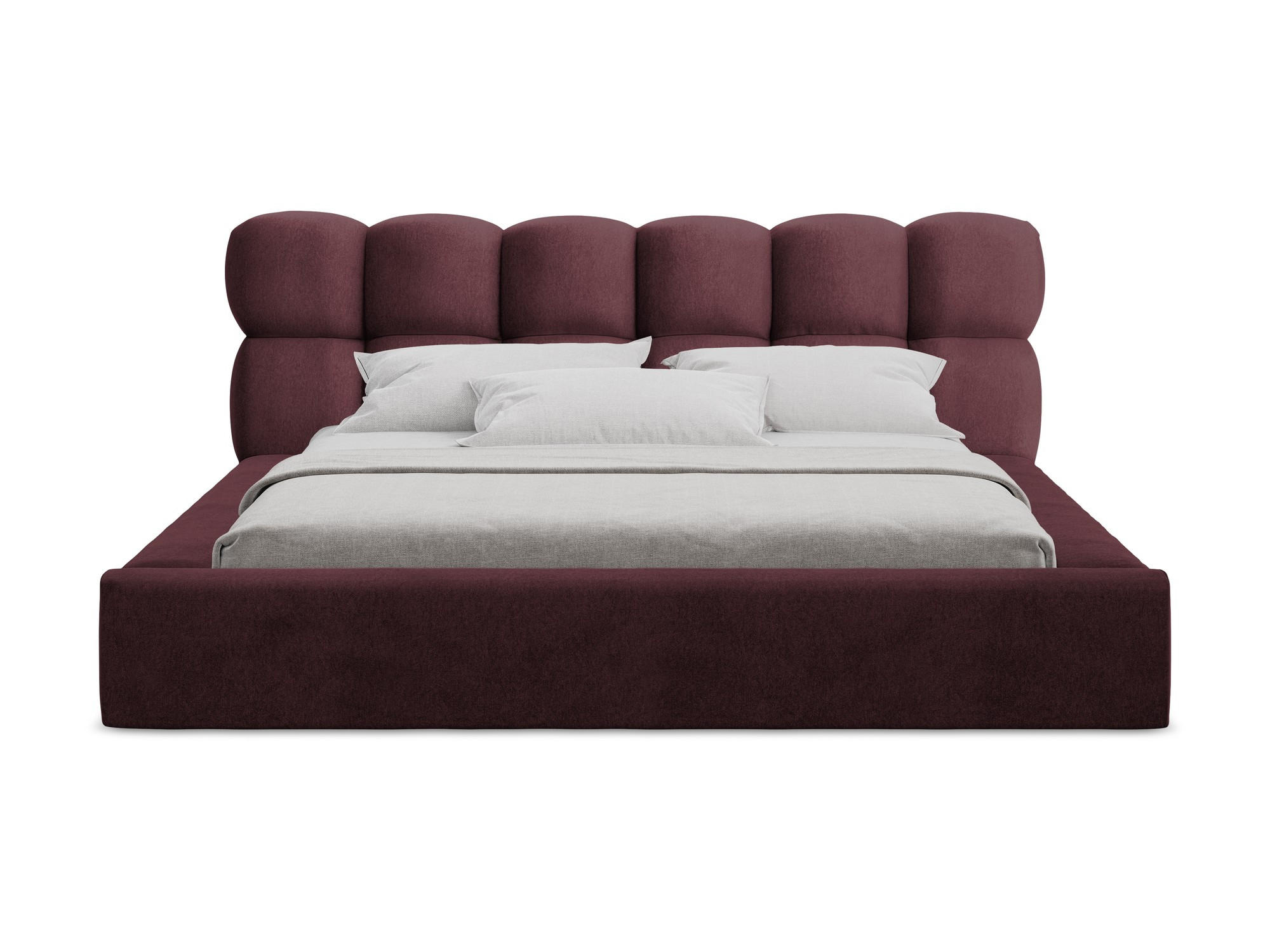POLSTERBETT mit Bettkasten und Lattenrost 220x240 Rot - Bordeaux/Rot, Kunststoff/Textil (180/200cm) - Makamii