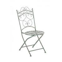 GARTENKLAPPSTUHL Metall Antik-Grün - Grün, Metall (40/92/50cm) - CLP