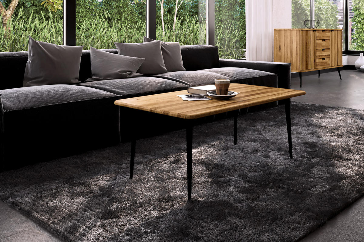 KAFFEETISCH LINA - Wildeiche, Holz (110/60/48cm) - byoak