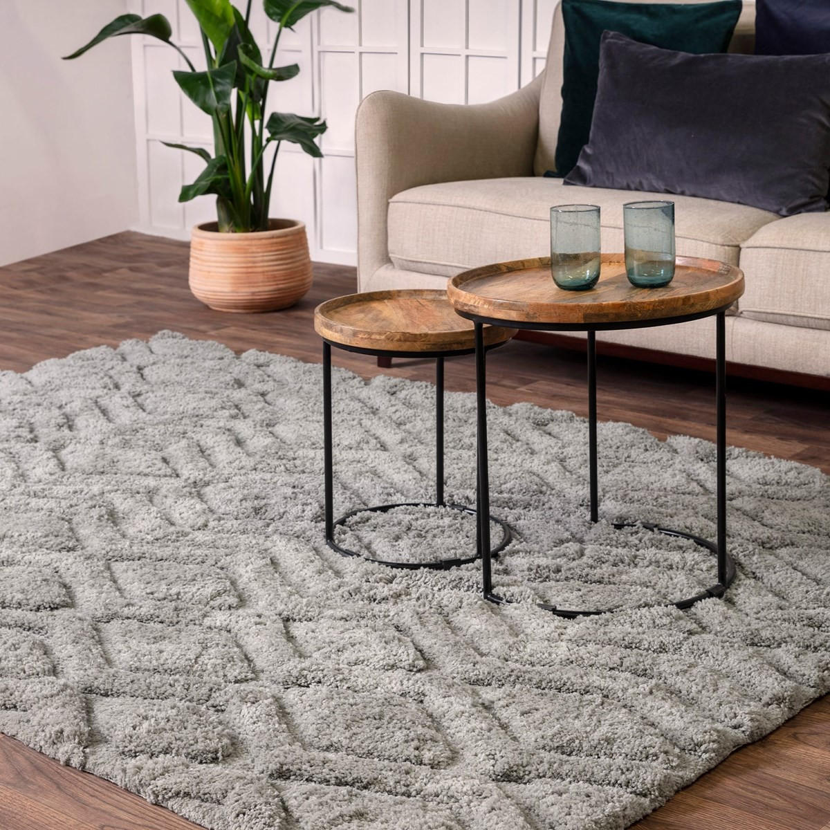 TEPPICH Moderner für Wohn- und Schlafzimmer JACKSON Grau 160 x 230 cm - Grau, Textil (160/230cm) - Novatrend