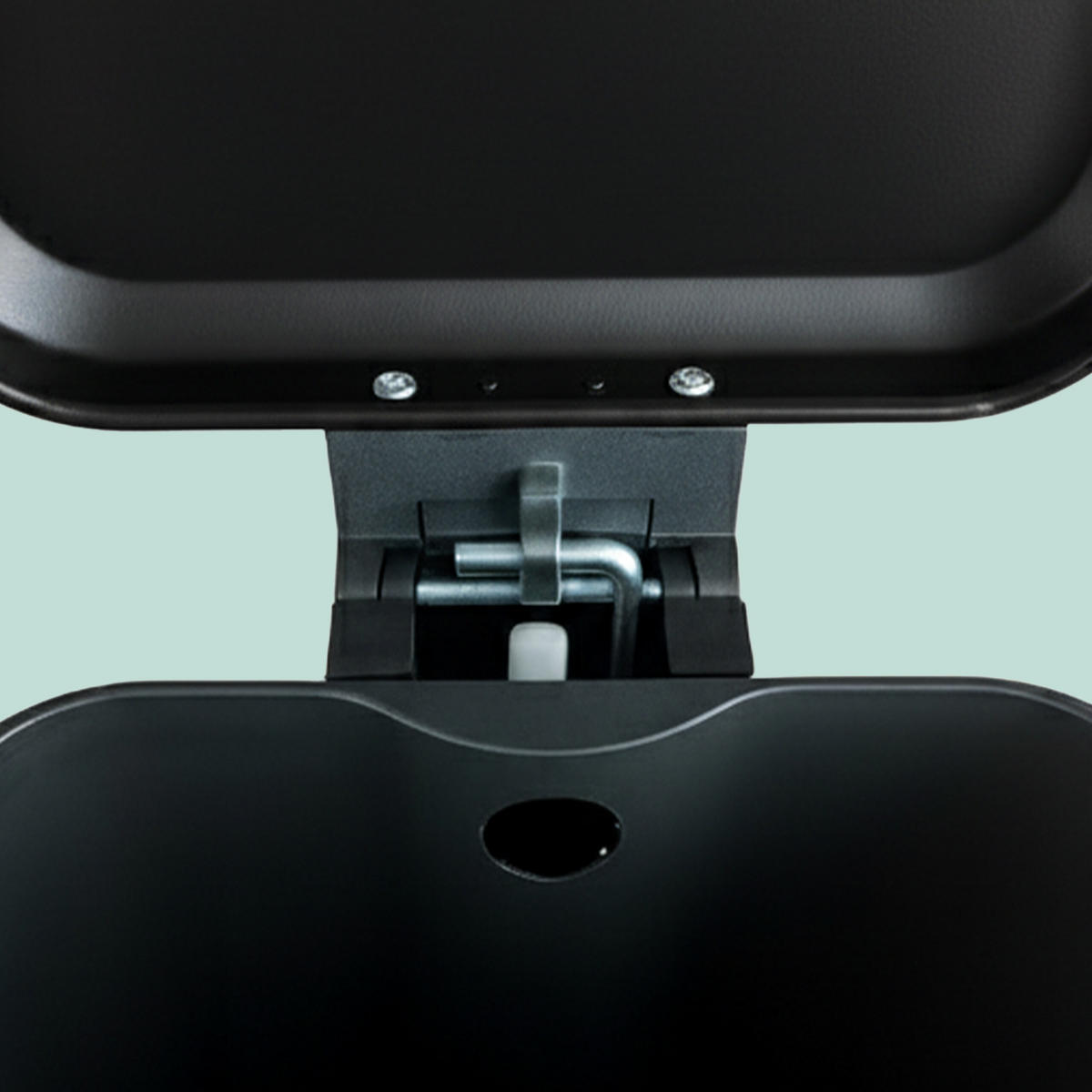 MÜLLEIMER - Schwarz, Kunststoff/Metall (16/36/30cm) - Relaxdays