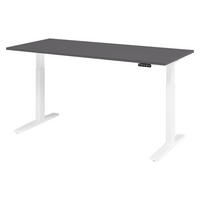 SCHREIBTISCH elektrisch XMKA 80/180/74 cm in Graphitfarben/Weiß - Graphitfarben/Weiß, Holzwerkstoff (80/180/74cm) - bümö
