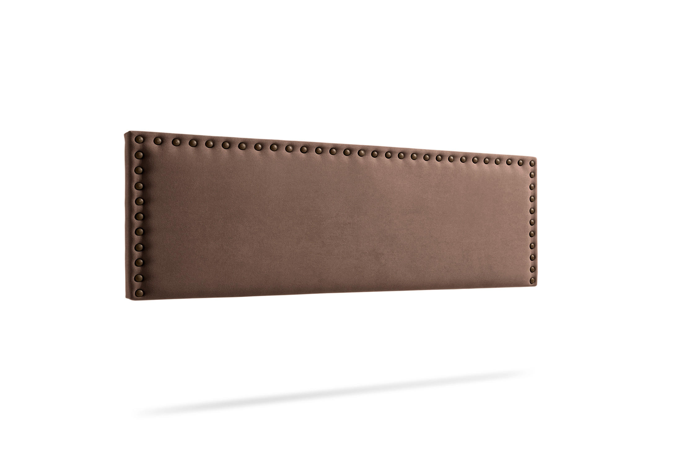 KOPFTEIL gepolstert MODENA Aqualine 115x55x8 cm - Schokolade - Moonia - Dunkelbraun, Holz (115/8/55cm)