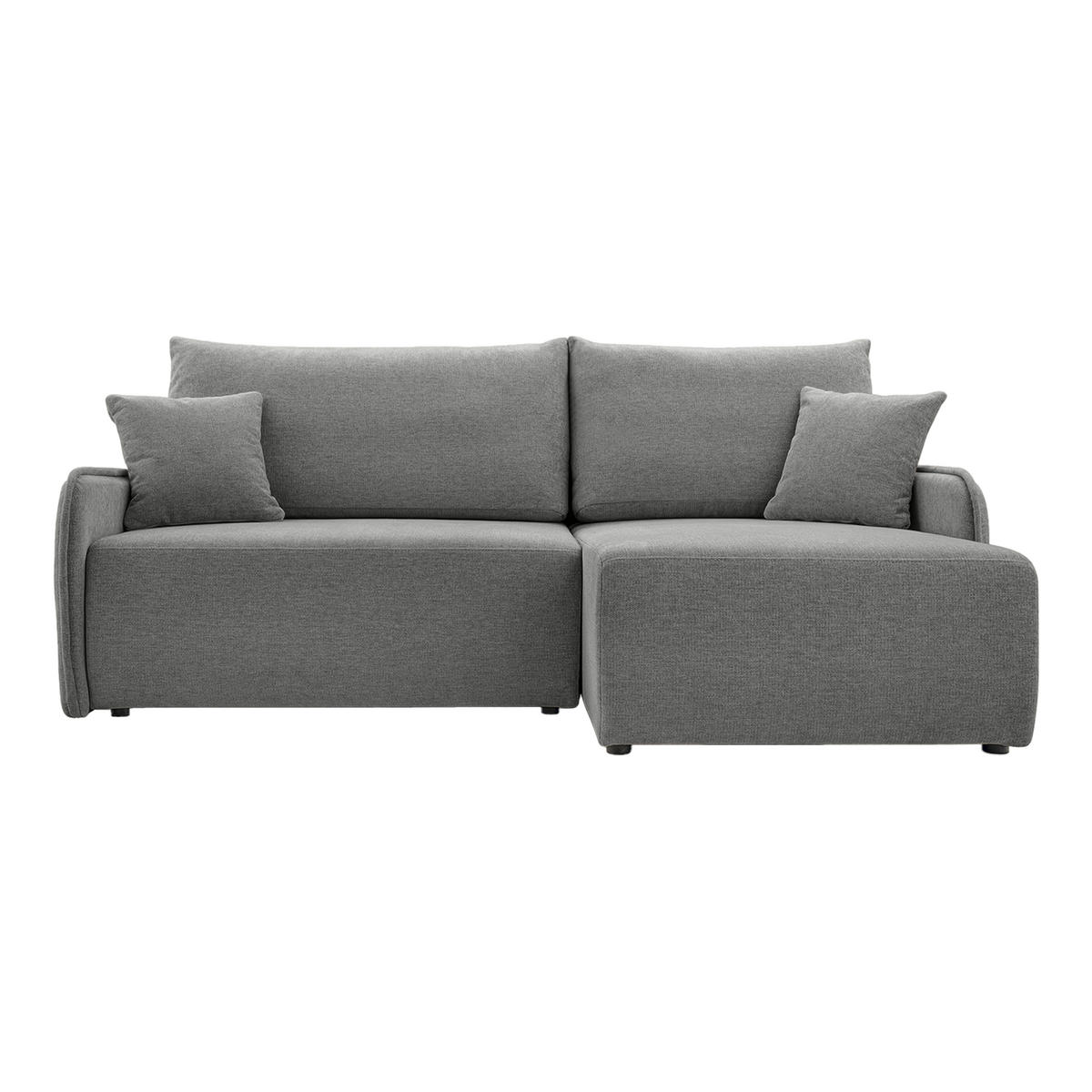 ECKSOFA BLIKO mit Schlaffunktion, Grau - Grau, Textil (198/150cm) - Fedve