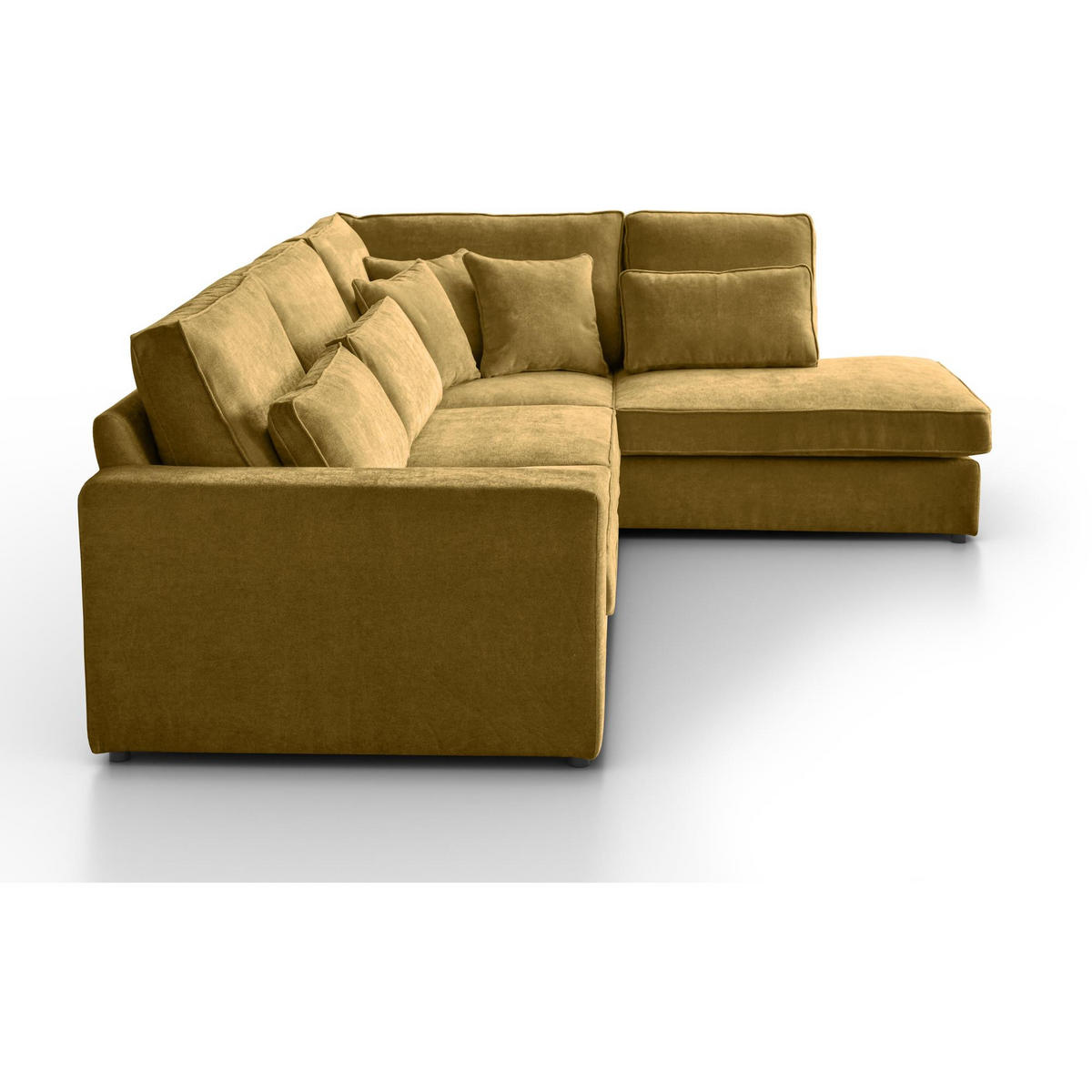 ECKSOFA Parma ohne Schlaffunktion gelb rechts - Gelb/Schwarz, Textil (314/224cm) - Beautysofa