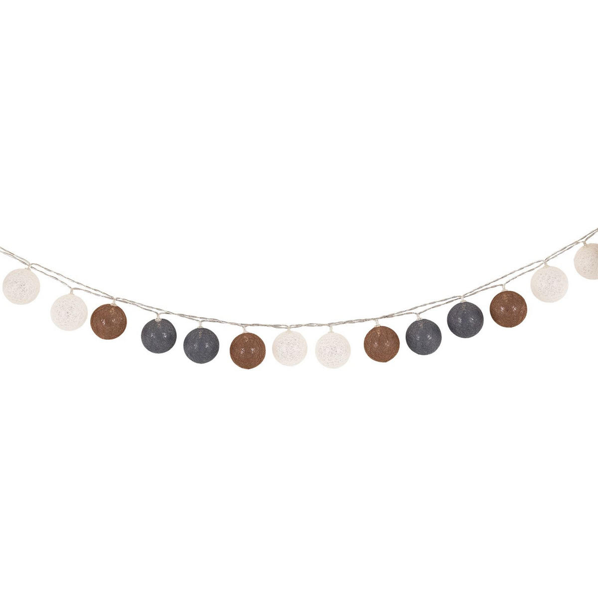 LICHTERKETTE AMICI grau - Grau, Kunststoff (6cm) - IDIMEX