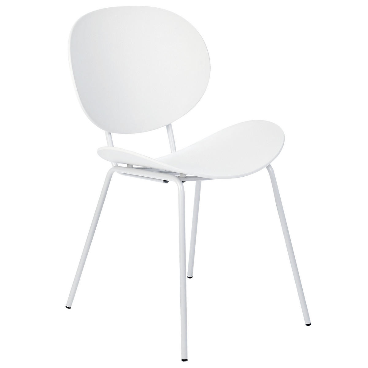 ESSZIMMERSTUHL 2er-Set Kunststoff Weiß Shonto - Weiß, Kunststoff (50/80/52cm) - Beliani