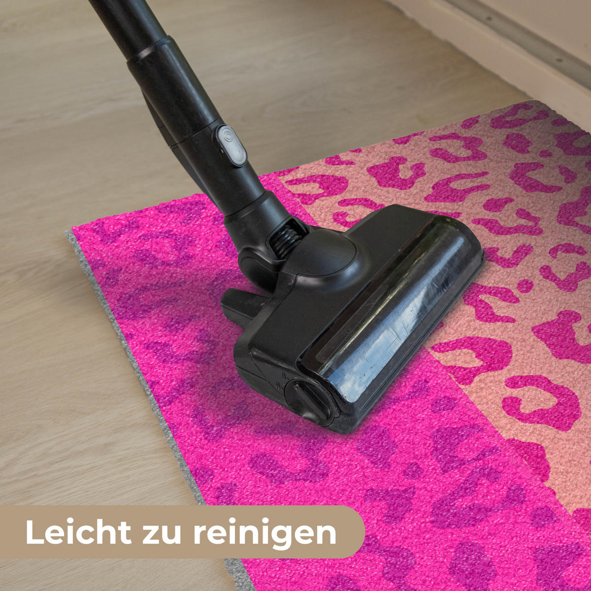 FUSSMATTE Pantherdruck - Rosa - Tierdruck - Minimalistisch Sauberlaufmatte 60x40 cm - Pink, Kunststoff (60/0.4cm) - MuchoWow