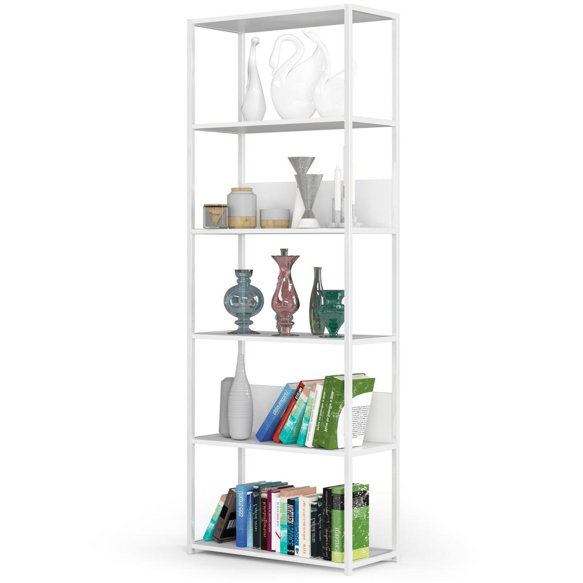 LOFT-REGAL Weiß 70x192x32 cm - Weiß, Holzwerkstoff/Metall (70/192/32cm) - Akord