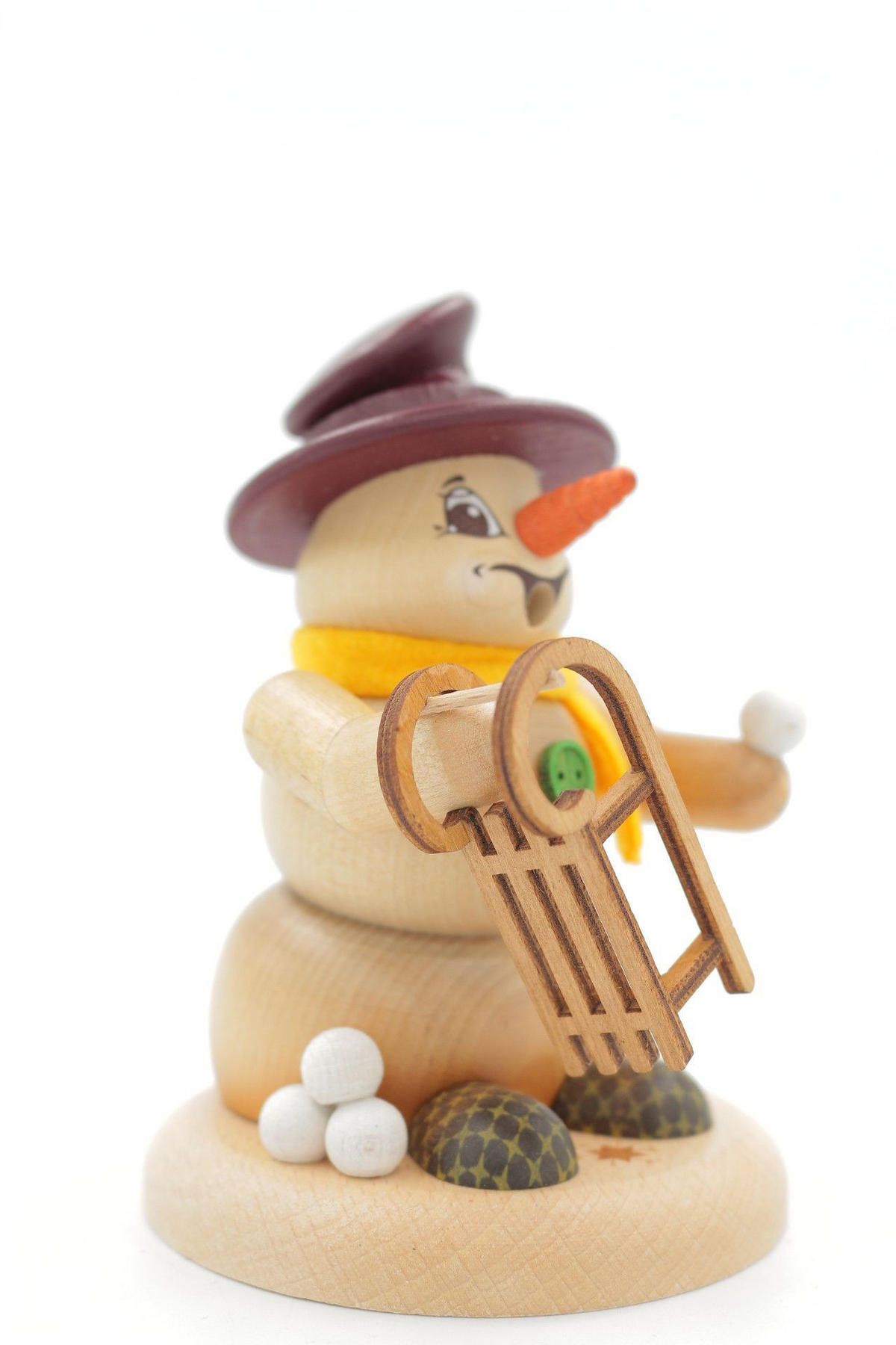 RAUCHFIGUR Scheemann Natur Schlitten 13 cm - Multicolor, Holz (10/13/0.1cm)