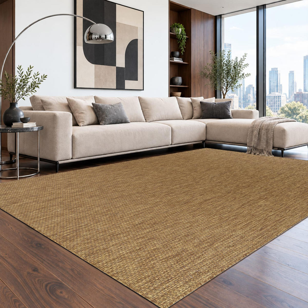 OUTDOORTEPPICH 140/200 cm Venedig 165 - Dunkelbraun, Kunststoff (140/200cm) - Paco Home