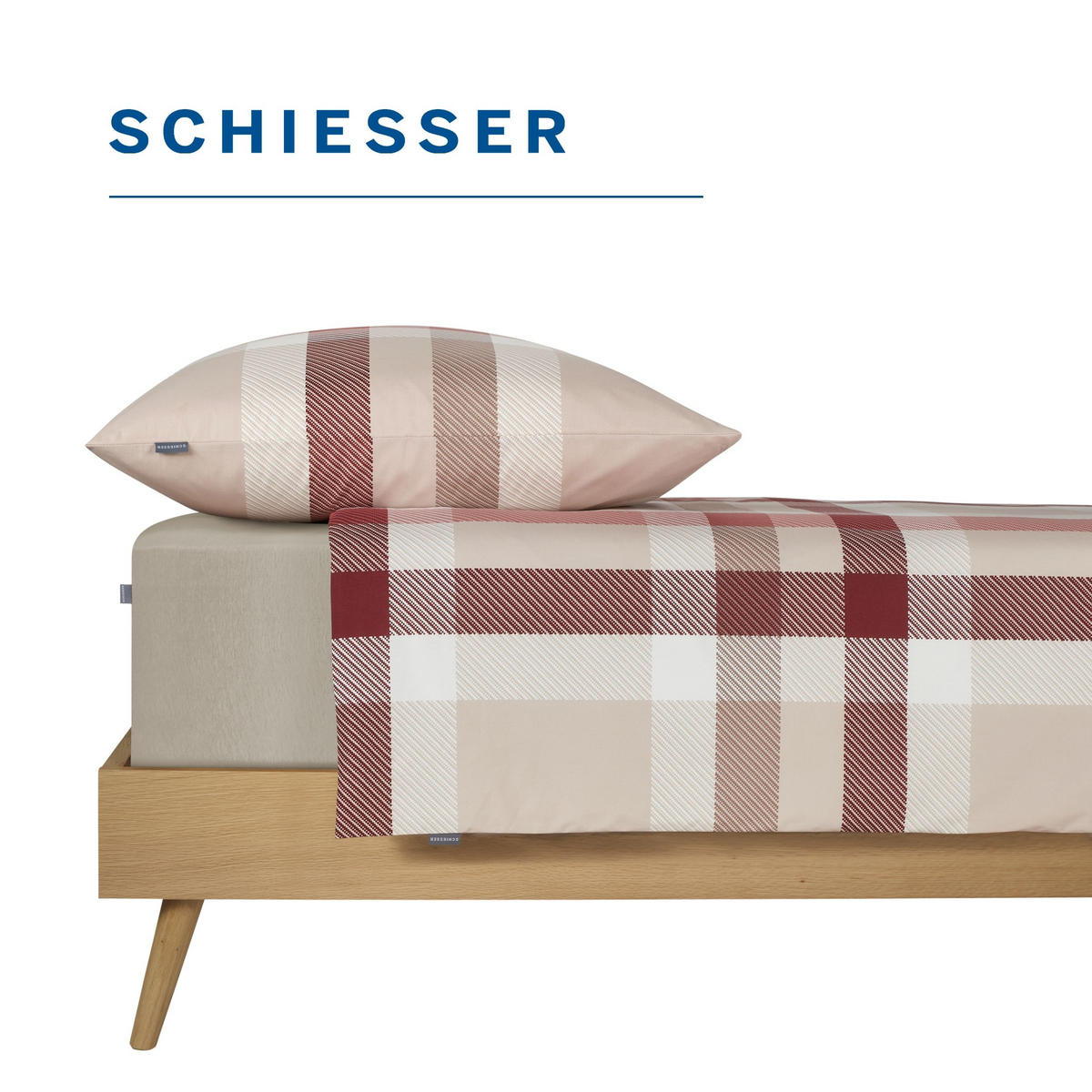 SPANNBETTLAKEN Elli 97 % Baumwolle, 3 % Elasthan 150x200 cm Helltaupe - Taupe, Textil (150/200cm) - SCHIESSER