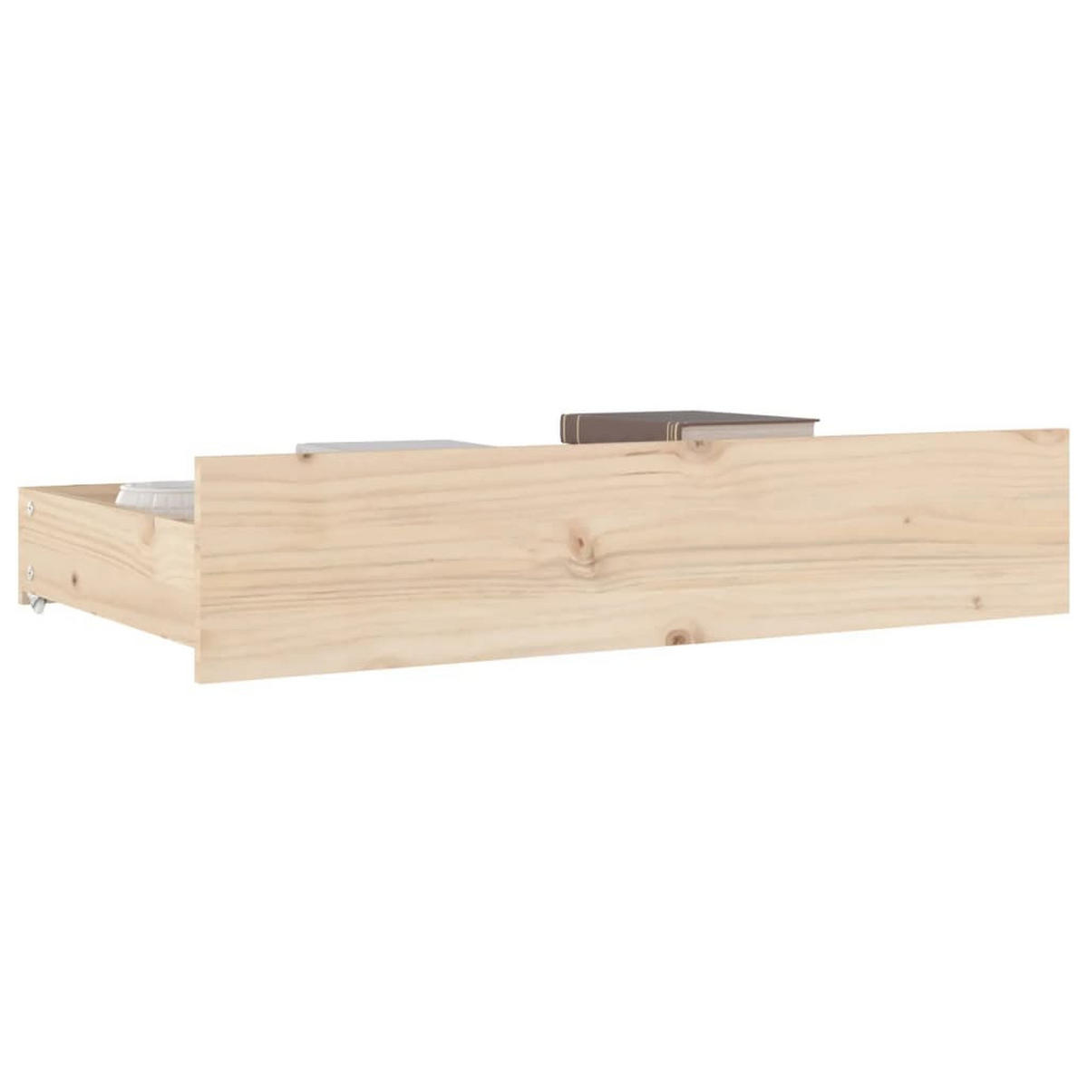 BETTSCHUBLADEN 4 Stk. Massivholz Kiefer - Braun, Holz - vidaXL