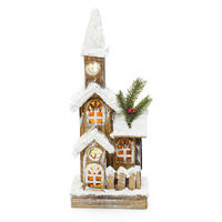 WEIHNACHTSHAUS HTHD0248 - Braun, Holz (11/40/17cm) - Hometopia