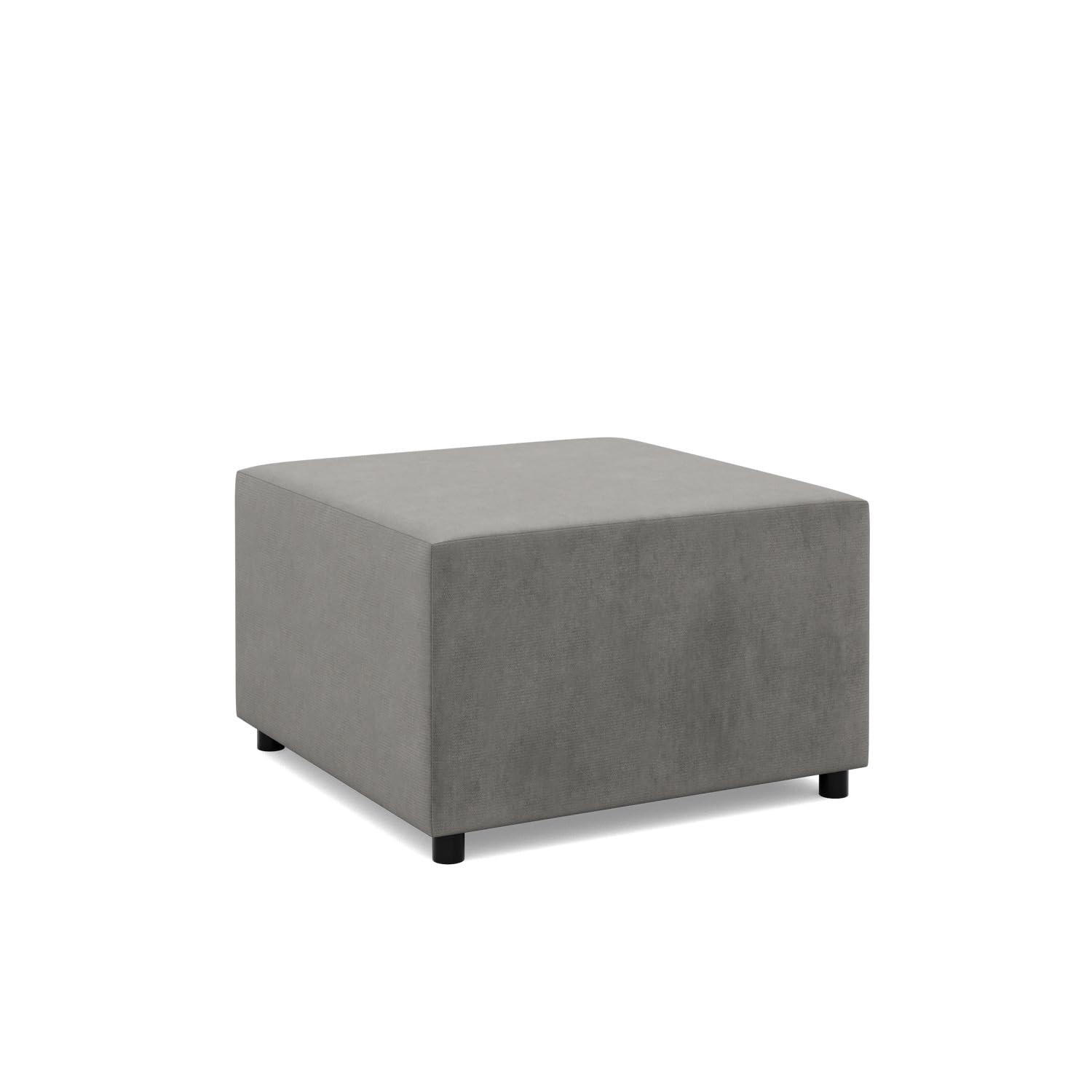 SITZPOUF 70 X 70 NEO, Hellgrau - Grau, Textil (71/40/71cm)