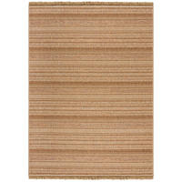 TEPPICH Outdoor Flachgewebe Boho Streifen Jute-Optik, Balkon schmutzabweisend Ocker Rechteckig 120x170 - Braun, Textil (120/170cm) - KADIMA DESIGN