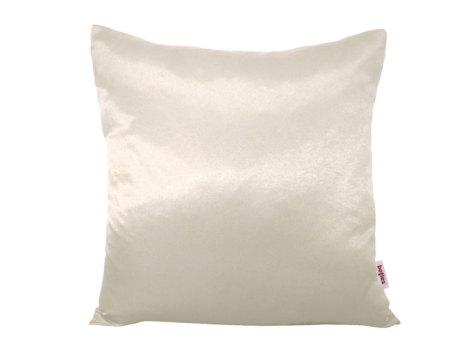 KISSENBEZUG Glanz Satin champagner 40/40 cm - Ecru/Champagner, Textil (40/40cm) - beties Heimtextil