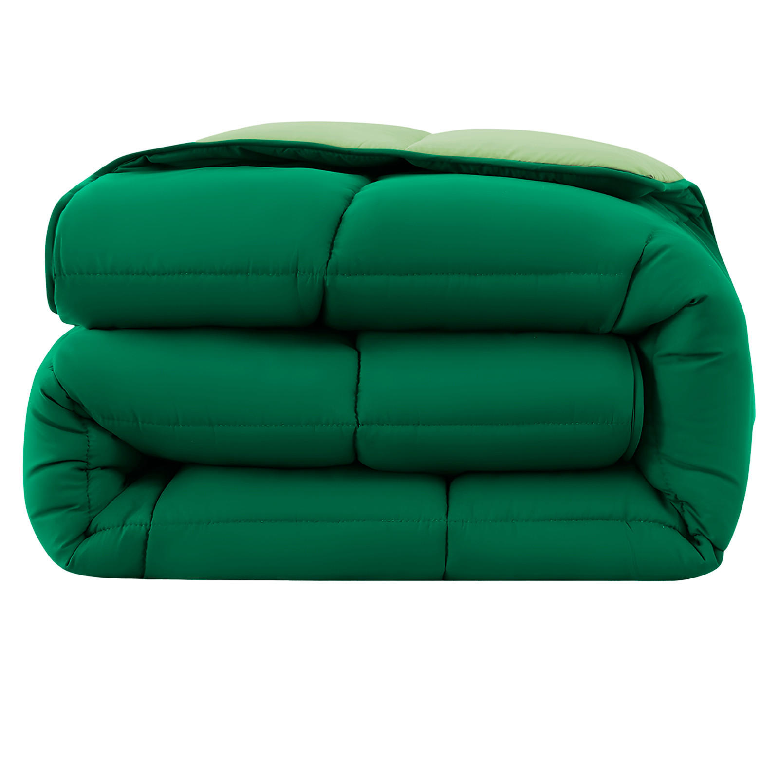 GANZJAHR Steppbett Bi-Color grün 155x220 - Grün, Textil (155/220cm) - wometo