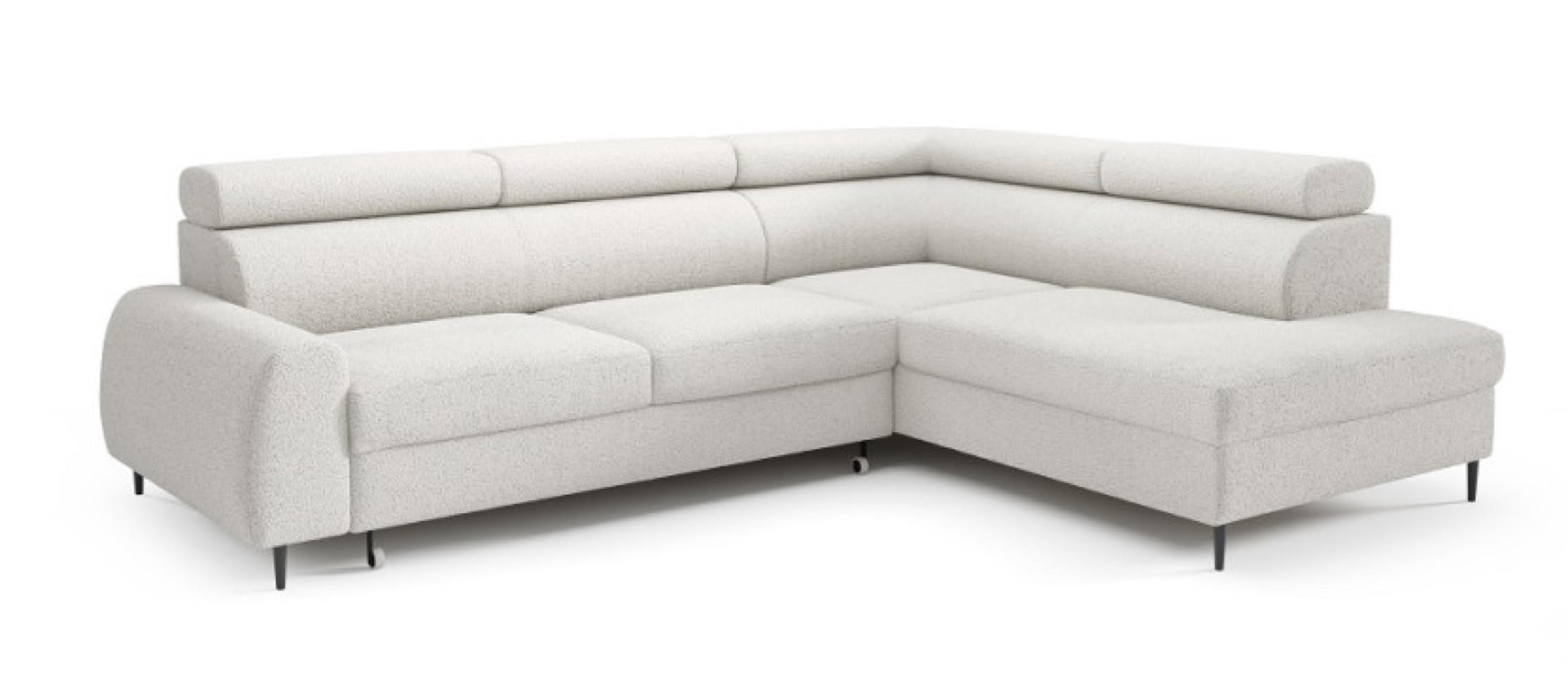 ECKSOFA Ecru RICO Mit Schlaffunktion Rechts - Ecru, Textil (203/274cm) - Sepro Meble