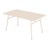 GARTENTISCH - L. 160 cm - Metall - Beige - MIRMANDE von MYLIA - Beige, Metall (80/160/74.5cm) - Vente-Unique