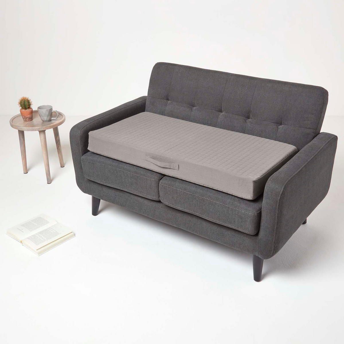 SOFA-AUFLAGE grau 100/50/10 cm – Sitzkissen orthopädisch - Grau, Textil (100/50/10cm) - Homescapes