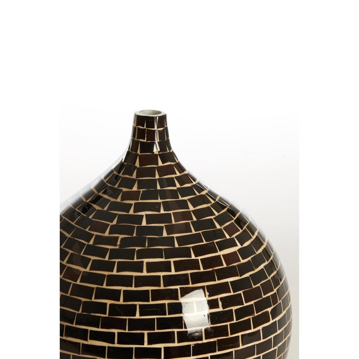 VASE Elorza Braun 22/22/25 cm - Braun, Holz (25cm) - Light & Living