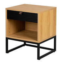 NACHTKOMMODE - Holzwerkstoff - Eichefarben, Holzwerkstoff/Kunststoff (45/55/40cm) - home24