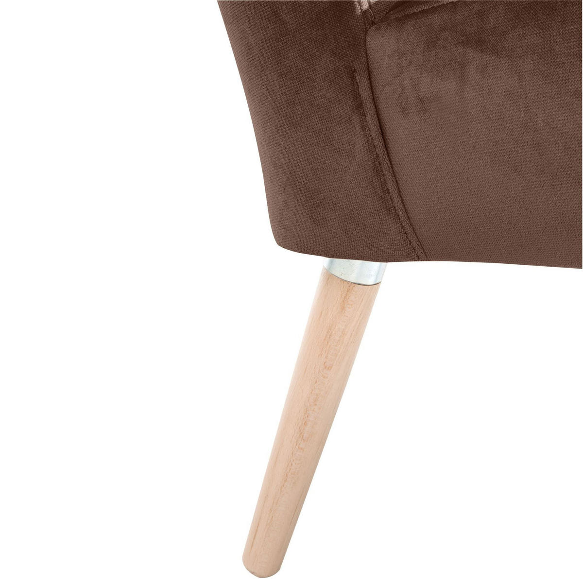 SESSEL Kassi Bezug Samtvelours Buche natur / braun - Braun, Kunststoff (69/80/68cm) - 58aufmkessel
