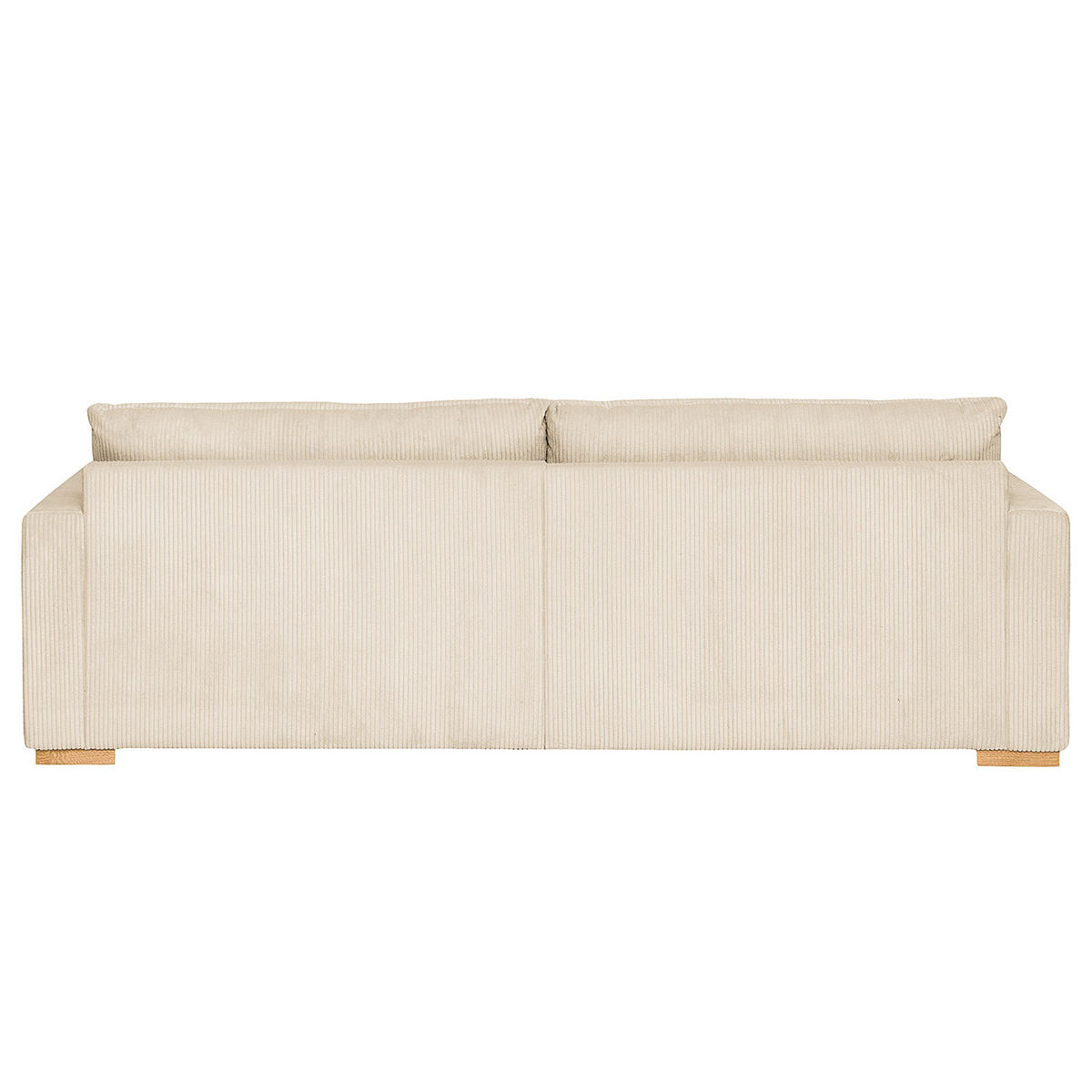 BIGSOFA - Eichefarben/Creme, Eichenholz/Textil (240/82/104cm) - home24