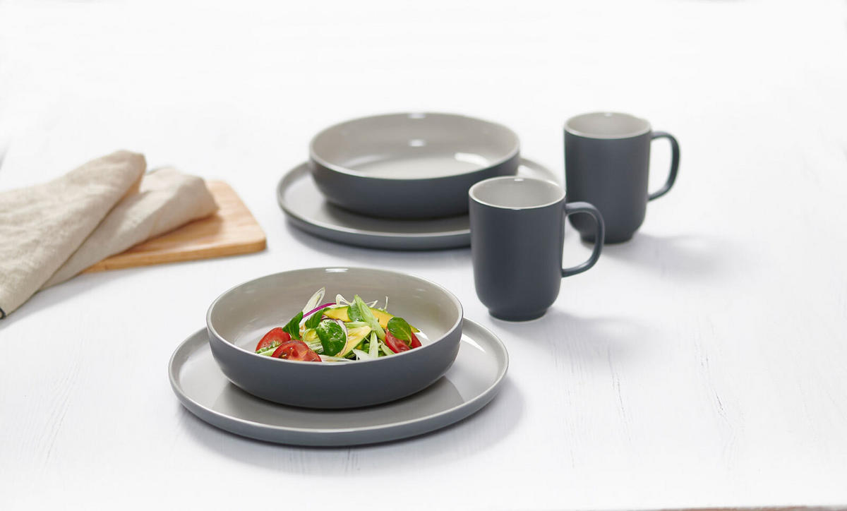 EIERTELLER Jasper grau ø 12 cm 6er Set - Grau, Keramik (12/2.5/12cm) - Ritzenhoff Breker