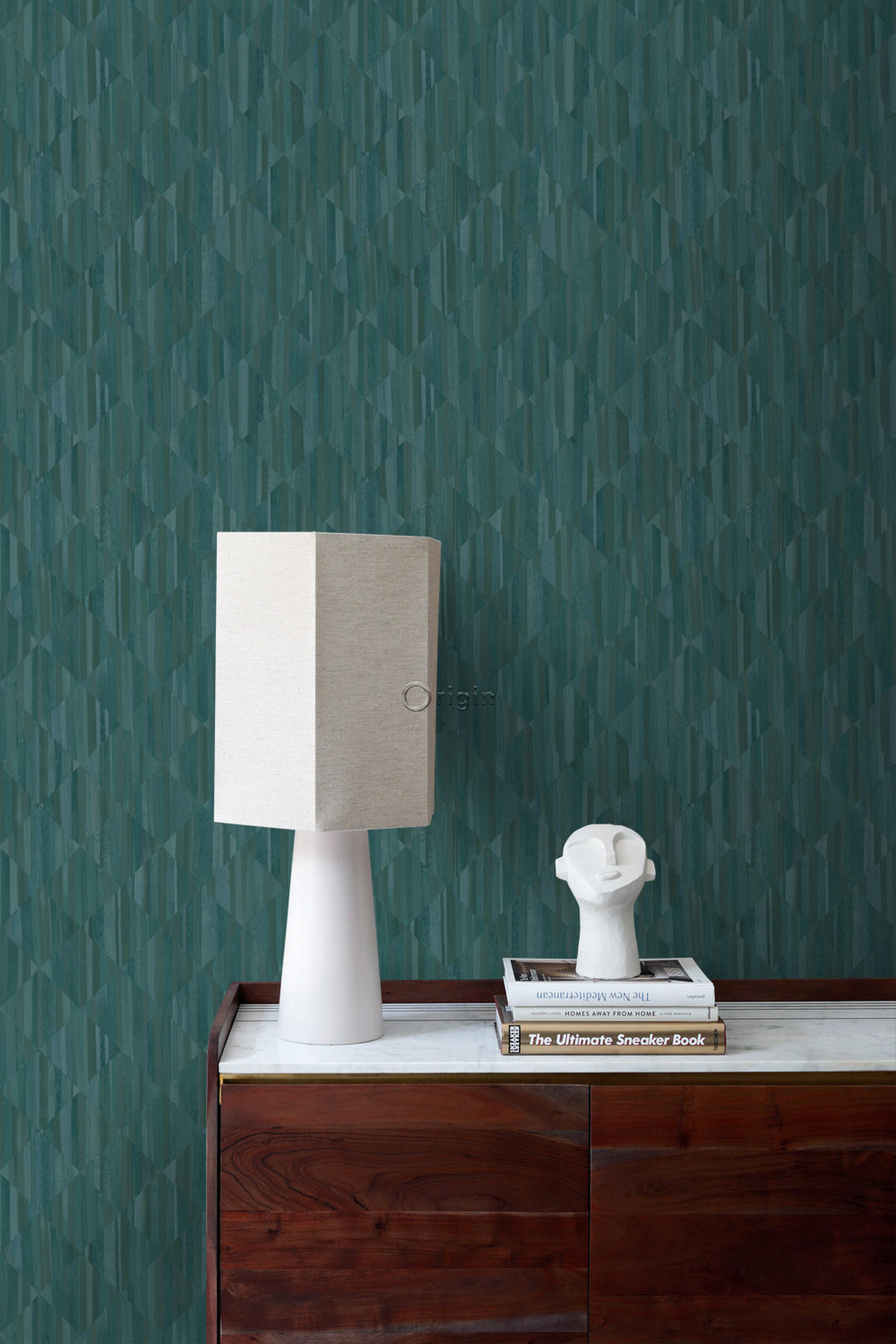 TAPETE 3D Holzoptik 50 x 900 cm - Blau, Papier (50/900cm) - Origin Wallcoverings
