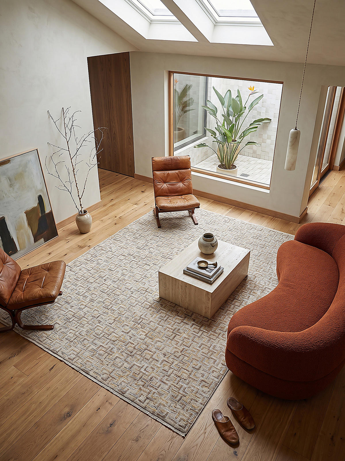 KURZFLORTEPPICH, mit Fransen, EWENNY, Mosaik, Natur, 160 x 230 cm - Beige, Textil (160/230cm) - KADIMA DESIGN