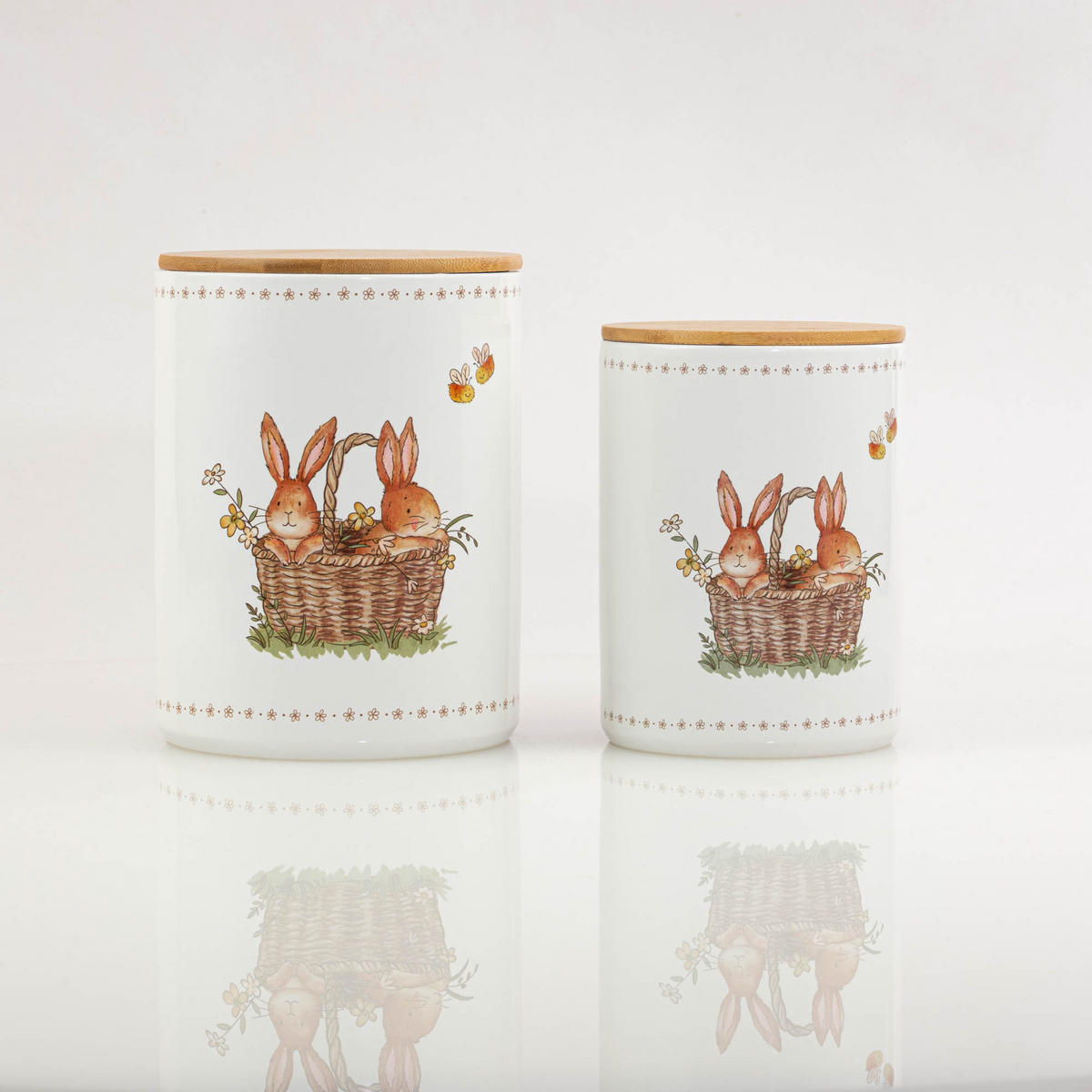 KÜCHENBEHÄLTER Charmy 2er-Set - Multicolor, Keramik (14/19/14cm) - Boltze Home