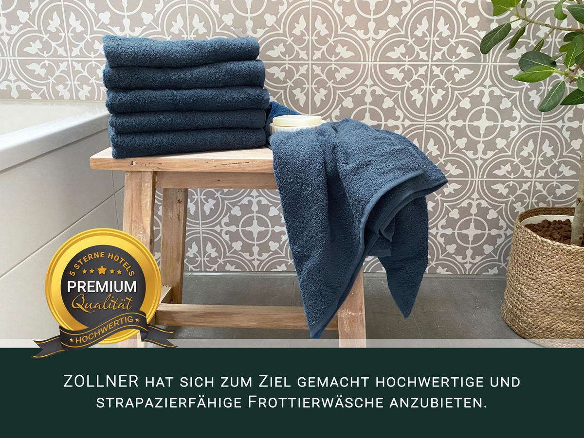 HANDTÜCHER, 10er-Set, 50x100 cm, 100% Baumwolle, Blau - Dunkelblau, Textil (50/100cm) - Zollner