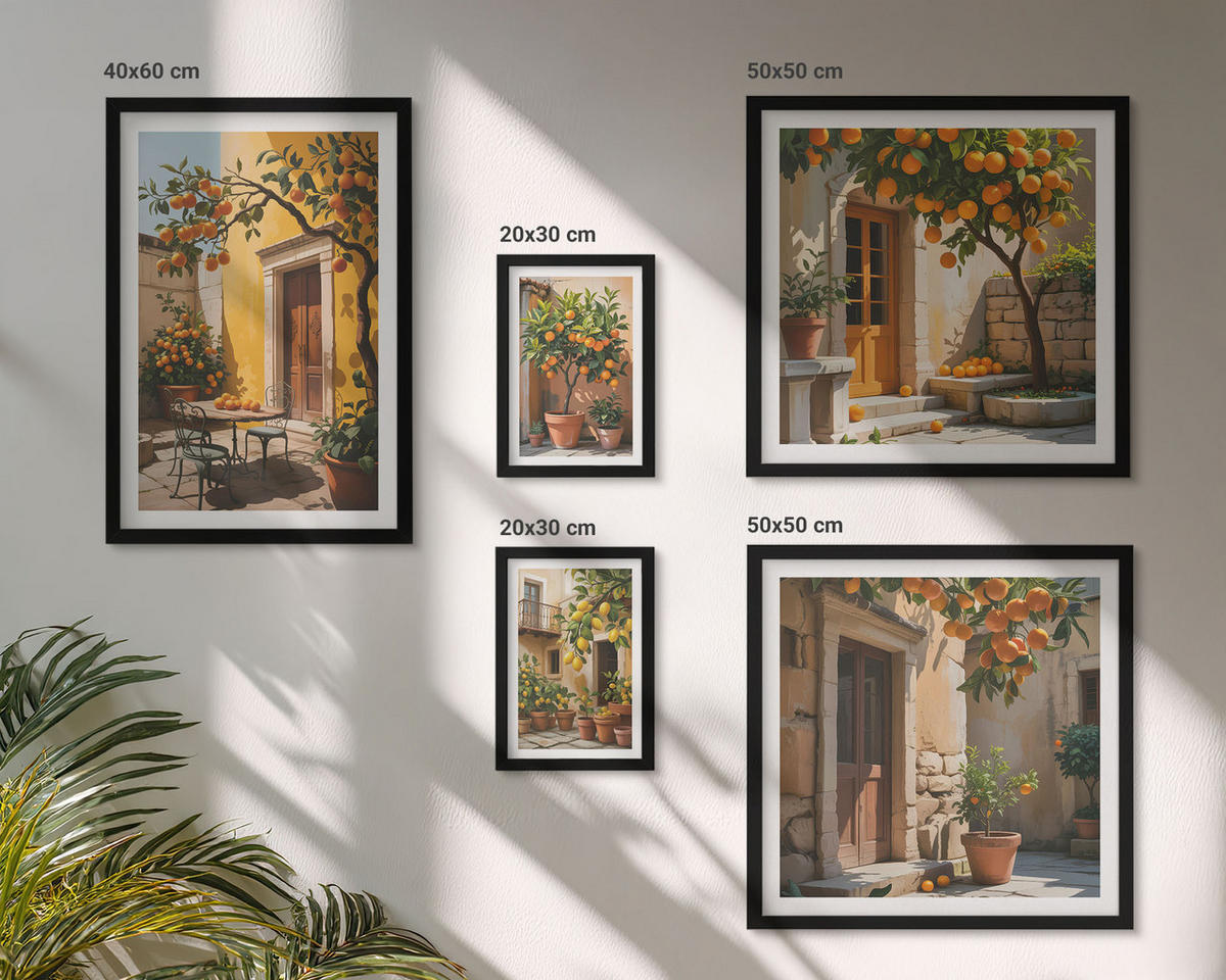 BILDER SET 5er Set - 50x50 cm & 20x30 cm & 40x60 cm Schwarzer Rahmen - Waldnebelporträt einer Frau - Schwarz, Kunststoff (40/60cm) - TULUP