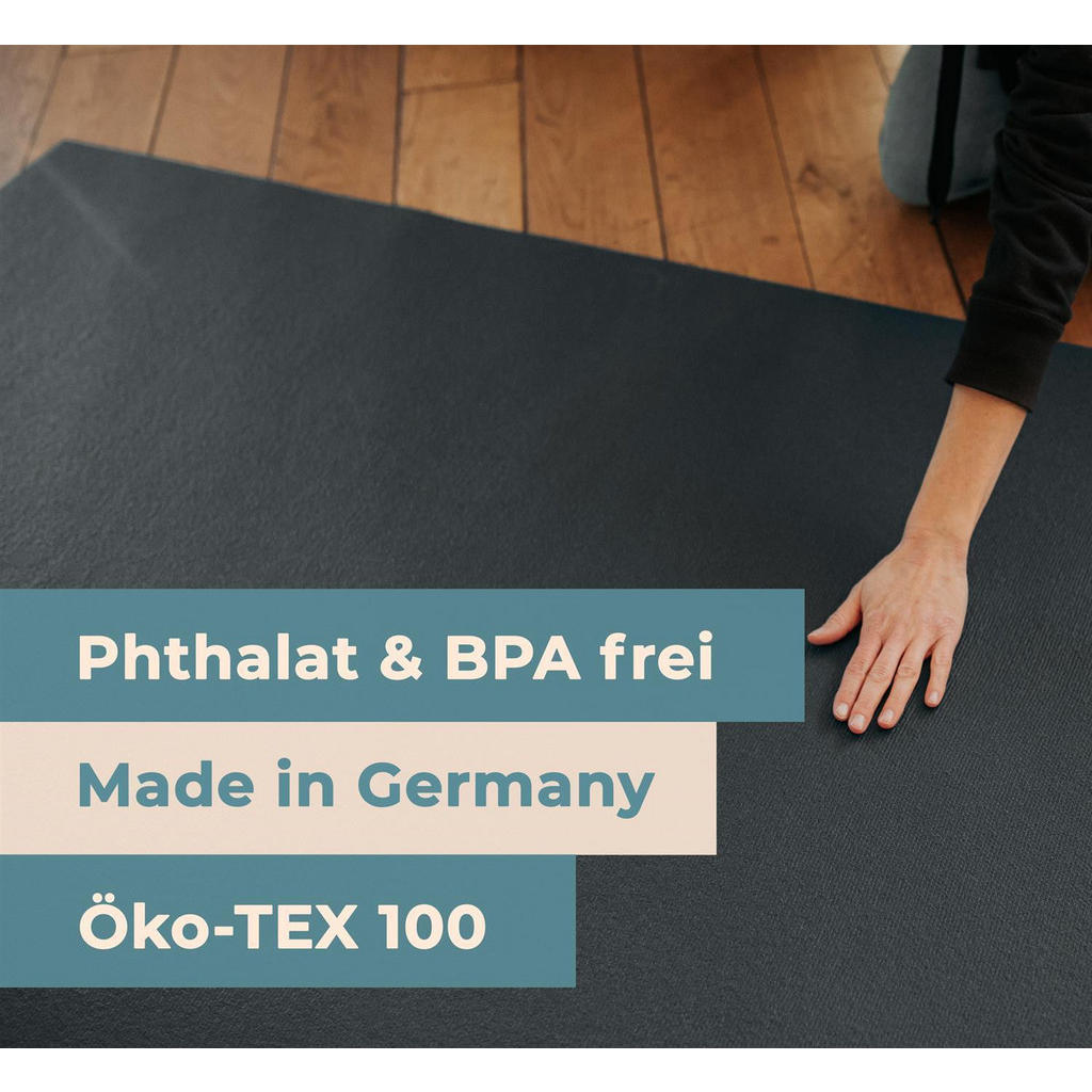 Thumbnail - Sanosoft Krabbelmatte, Grau, Textil, Rund, 160x160 cm, Oeko-Tex® Standard 100, Teppiche & Böden, Teppiche, Teppich Kinde...