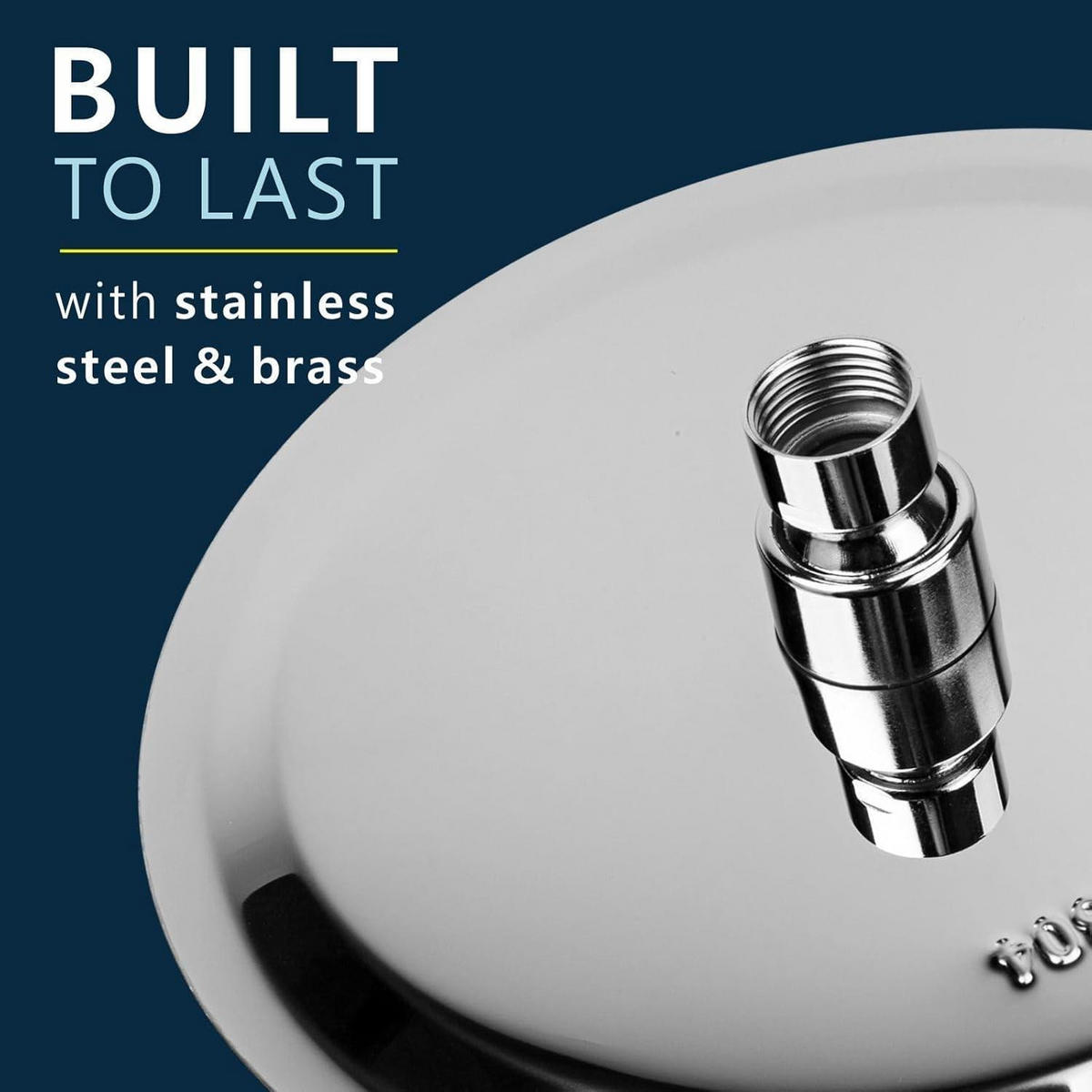 DUSCHKOPF-SET mit Handbrause und Regenduschkopf 15 cm Chrom - Silberfarben, Metall (15/3/15cm)