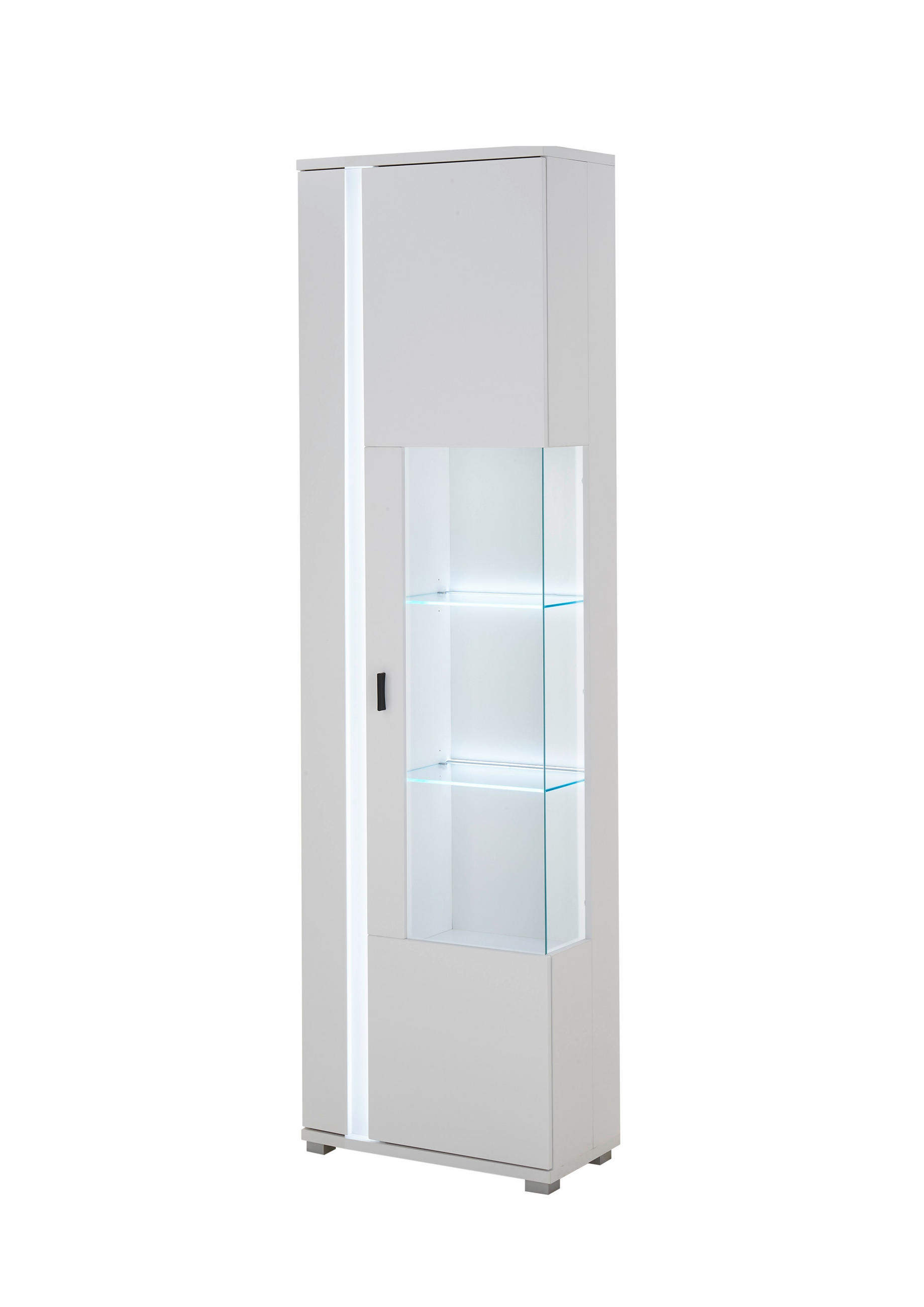 Livojo Vitrine Weiß 55x200x35 cm