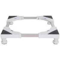 WASCHMASCHINENUNTERGESTELL BART 4 Füße für 300kg Weiß - Weiß, Kunststoff/Metall (63/13/63cm) - DELUKE