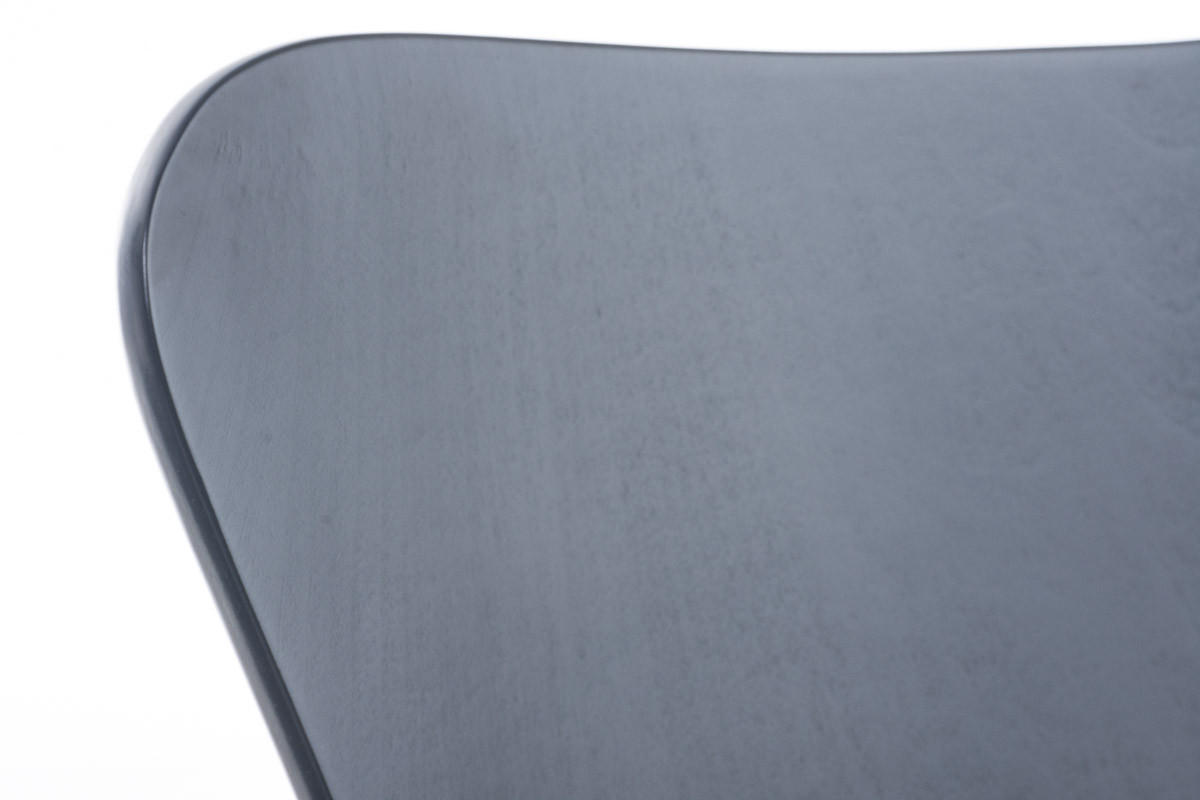 BESUCHERSTUHL Calisso mit Holzsitz und Metallgestell, Farbe: Grau - Chromfarben/Grau, Holz/Metall (42/85/47cm) - TPFLiving