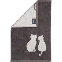 GÄSTETUCH CUTE CATS EDITION YOU & ME 6263 BASALT/PLATIN - 77 - Grau, Textil (30/50cm) - Cawoe