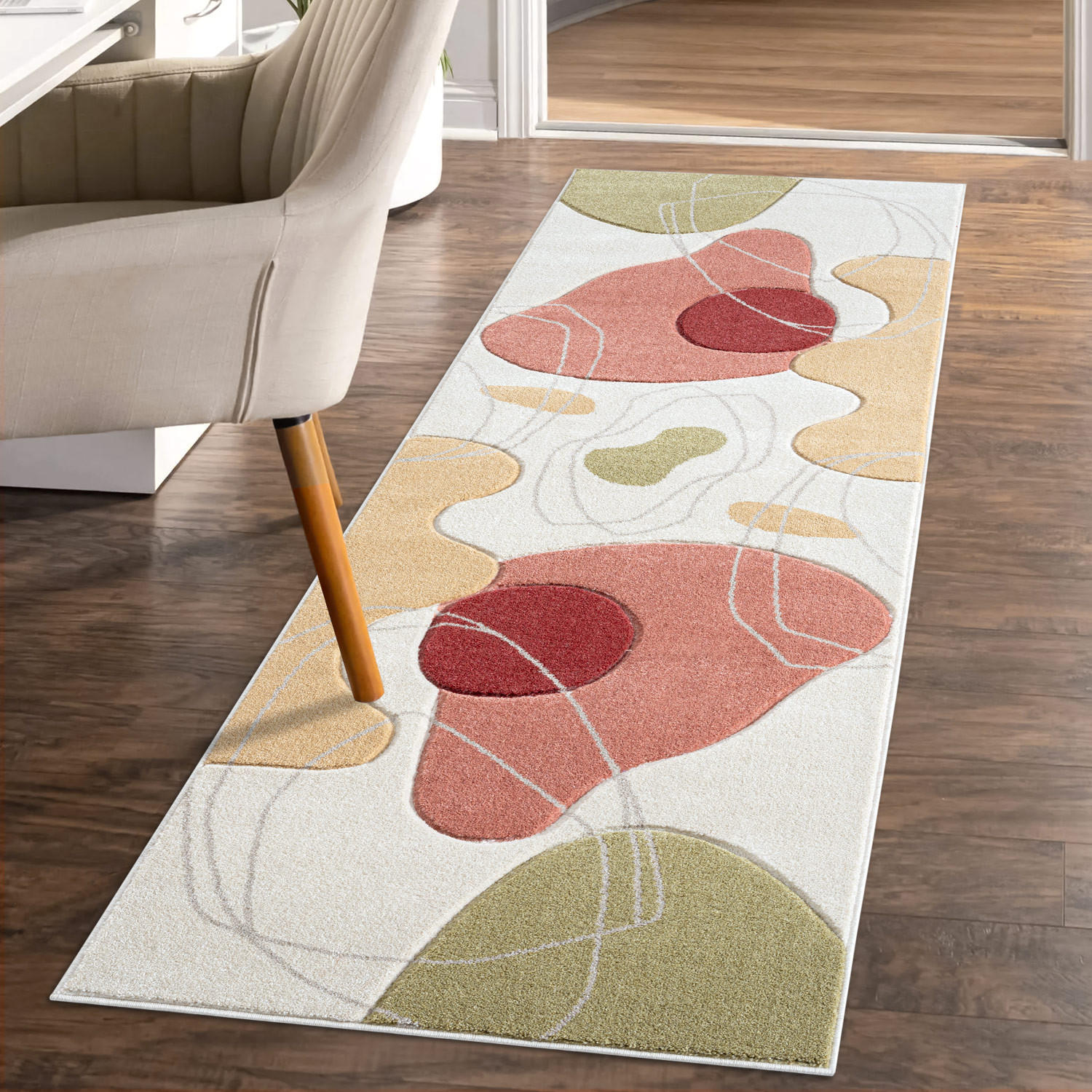 KURZFLOR-TEPPICH Bonito 7158 Multicolor 80x300 cm - Multicolor, Textil (80/300cm) - carpet city