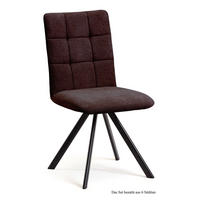 ESSZIMMERSTUHL drehbar (6er-Set) Despa 47x91x60 Schwarz/Espresso - Dunkelbraun/Schwarz, Kunststoff (60/91/47cm) - 58aufmkessel