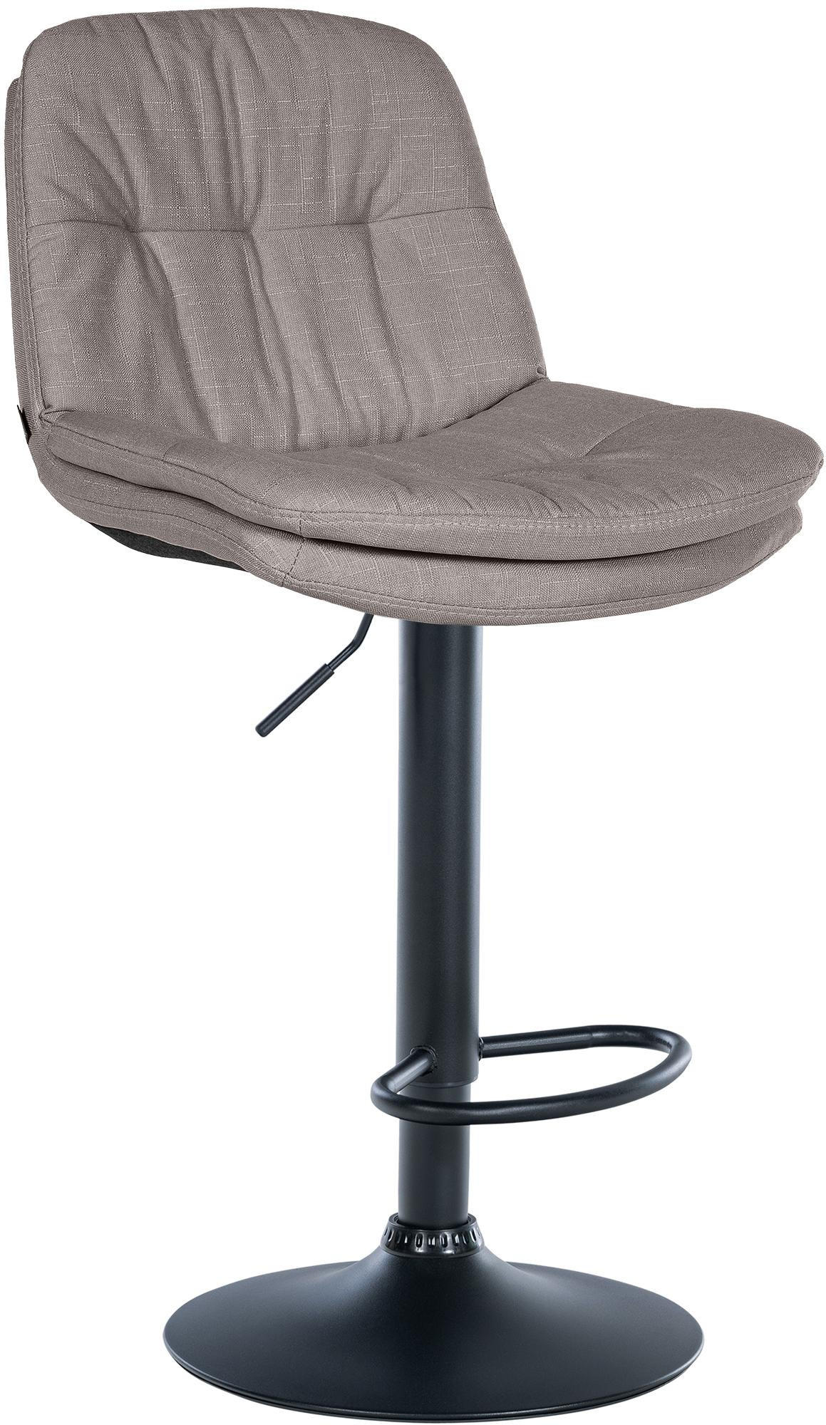 BARHOCKER Stoff grau - Schwarz/Grau, Textil (46/92/54cm) - CLP