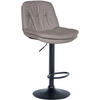 BARHOCKER Stoff grau - Schwarz/Grau, Textil (46/92/54cm) - CLP