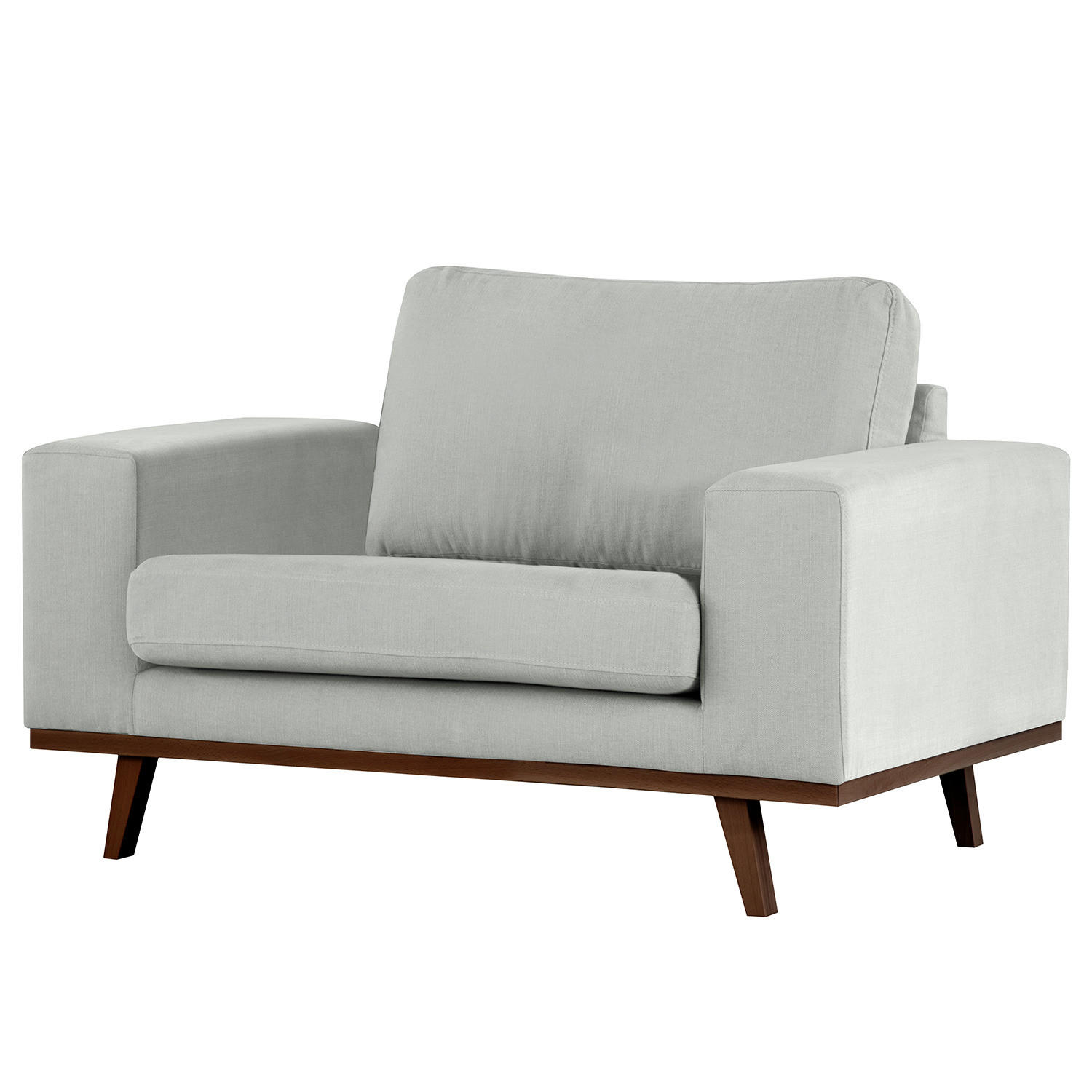 SESSEL - Buchefarben/Grau, Textil (122/81/88cm) - home24