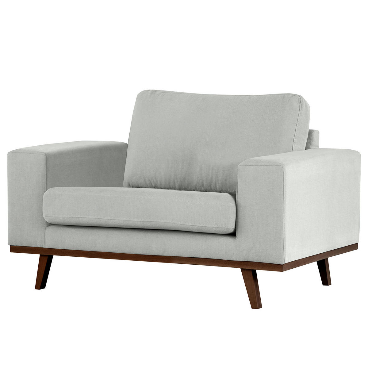 SESSEL - Buchefarben/Grau, Textil (122/81/88cm) - home24