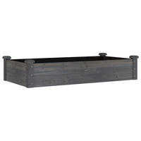 HOCHBEET mit Einsatz Grau 120x60x25 cm Massivholz Tanne - Grau, Holz (120/25/60cm) - furnicato