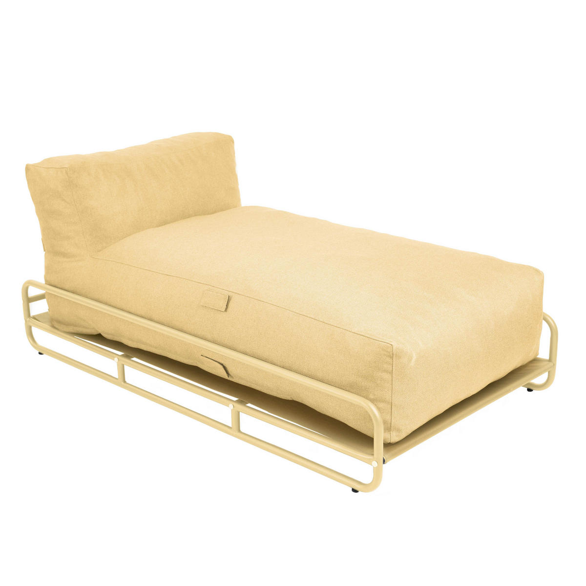 GESTELL für Chaiselongue, gelb - Gelb, Metall (94/30/171cm) - Oviala